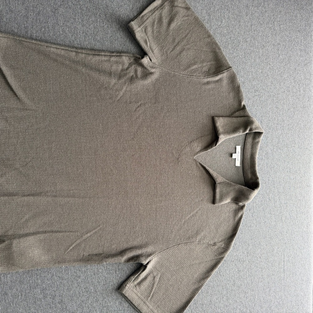Madewell Men's Olive-Grey Short Sleeve Polo